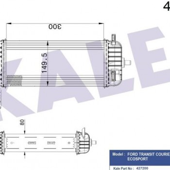 TURBO INTERCOOL RADYATÖRÜ COURIER FIESTA 1,5 TDCI/ 1,6 TDCI 18-