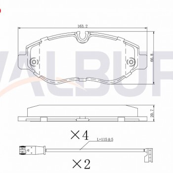 FREN BALATASI ÖN FISLI SPRINTER 3,5T (906) 313 CDI 2006-2009/ 315 CDI 2006-2009 / 316 CDI 2006-2009 / VW CRAFTER 30-35 (2E) 2.5 TDI 2006-2016/ CRAFTER 30-35 (2E) 2.0 TDI 2006-2016/