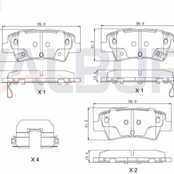 FREN BALATASI ARKA TEL DELIKLI HYUNDAI ACCENT BLUE 1.4 - 1.6 CRDI 2012-/ ELANTRA 1.6 CRDI - 1.6 D-CVVT 2015-/ I30 1.6 CRDI 2016-/ KIA RIO III 1.4 CRDI 2011-2014