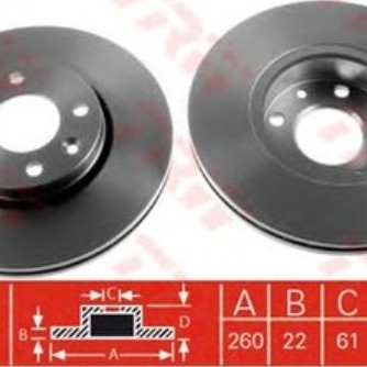 FREN DİSKİ ÖN TK (HAVALI)(260MM) CLIO3/MEGAN2 03-/MICRA