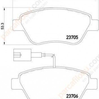 FREN BALATASI ÖN (ÇİFT KABLOLU) G.PUNTO-LINEA-FIORINO 1,3MJ 75BEY EURO5 (17,8MM)