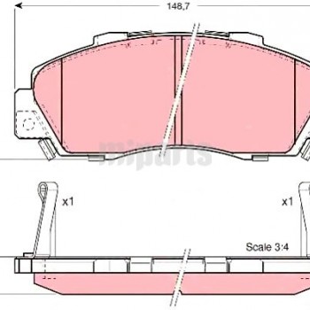 FREN BALATASI ÖN HONDA CRV 97-02/ACCORD 90-97/CARRY 99